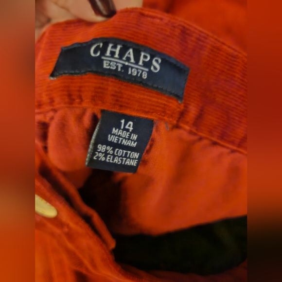 Deep burgundy red Chaps pants - Picture 2 of 2